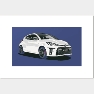 2020 GR Yaris in Glacier White. Posters and Art